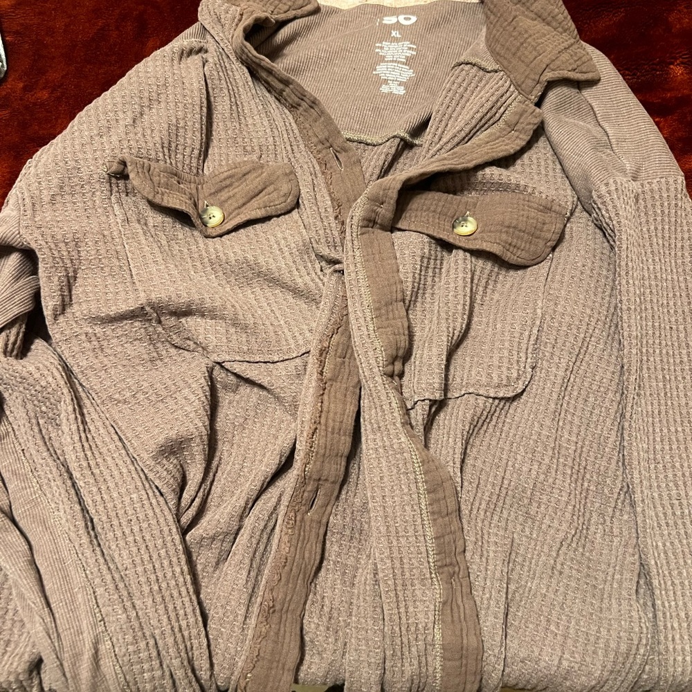 SO Women's Brown Cardigan Sweater